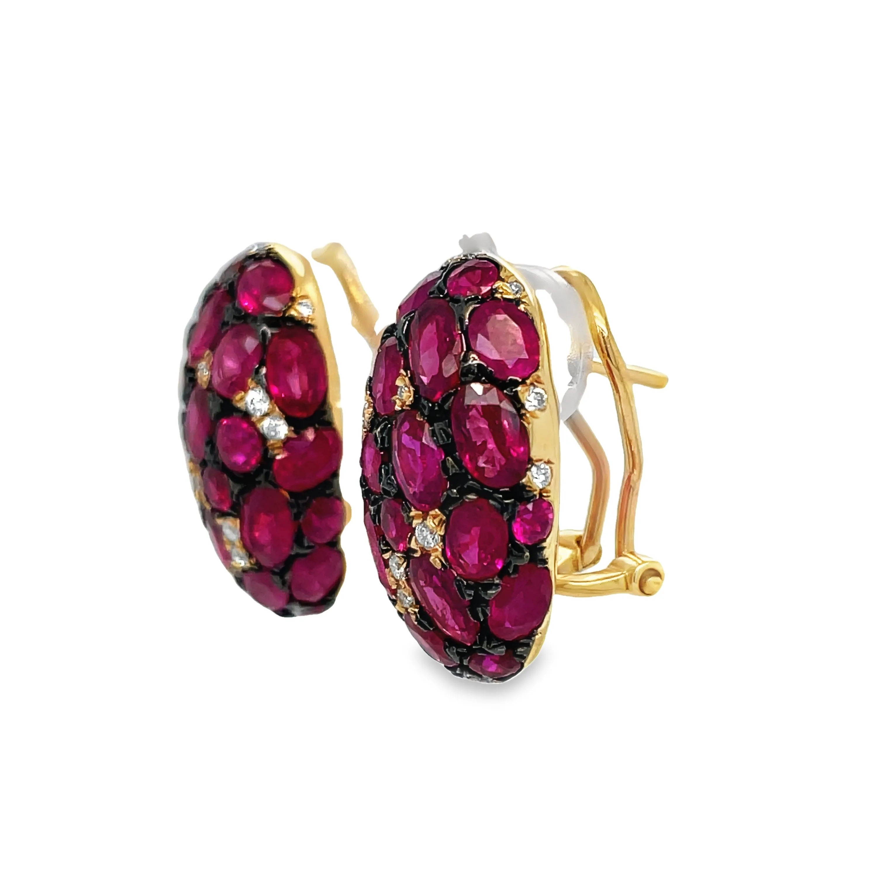 Ruby & Diamond Large Earrings