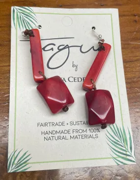 Ruby Earrings by Tagua