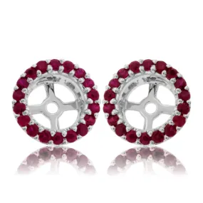 Ruby Halo Earring Jackets for Stud Earrings