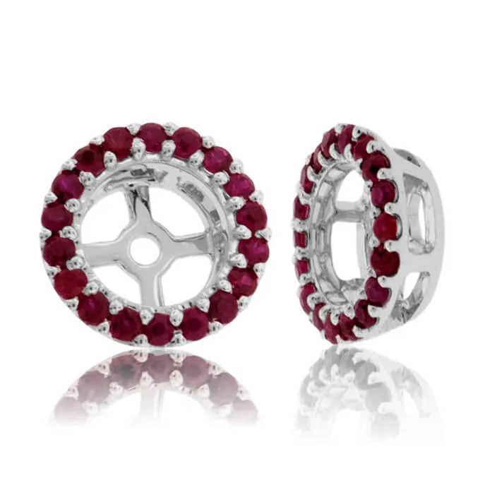 Ruby Halo Earring Jackets for Stud Earrings