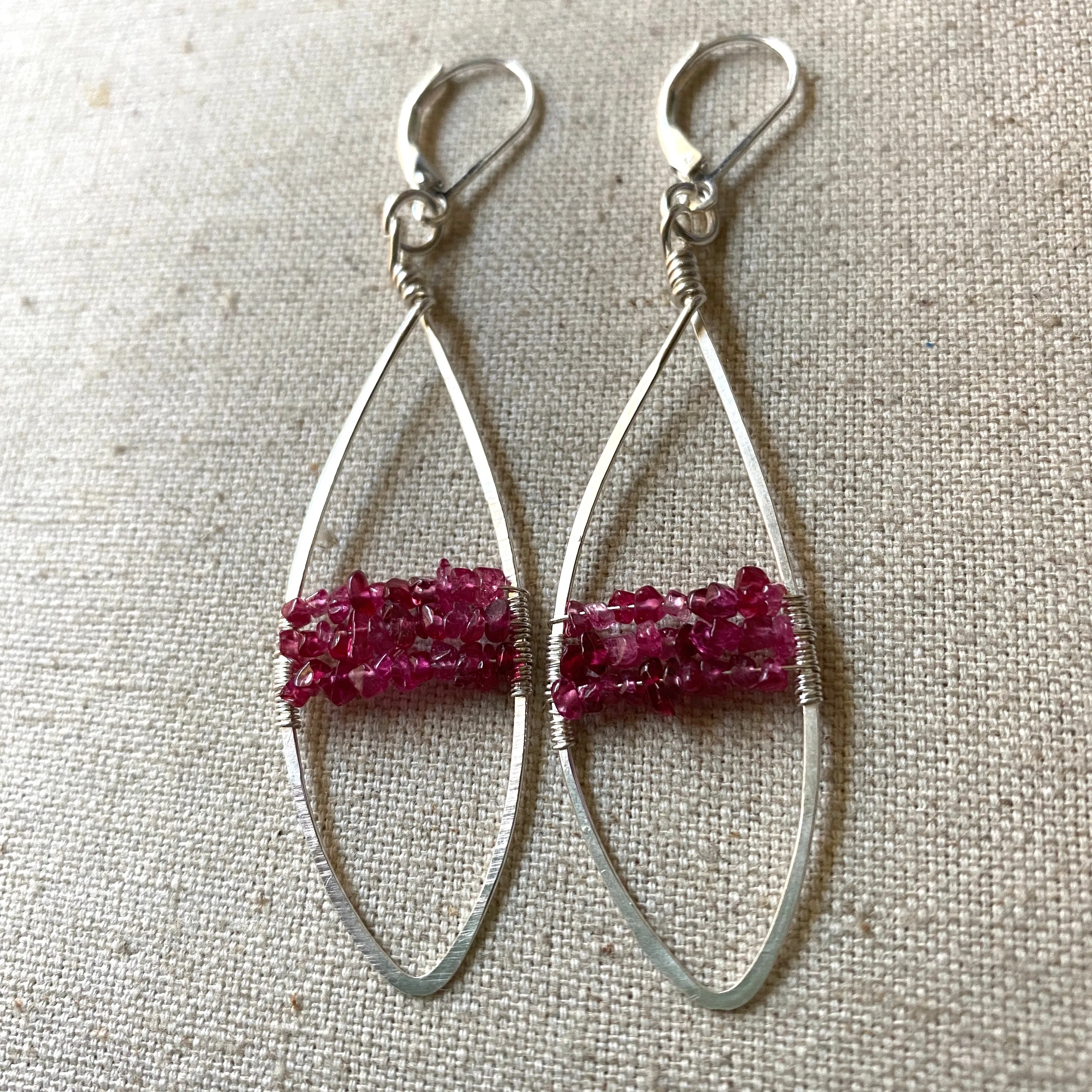 Ruby Spinel Earrings