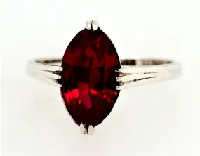 Ruby Sterling Silver Dress Ring