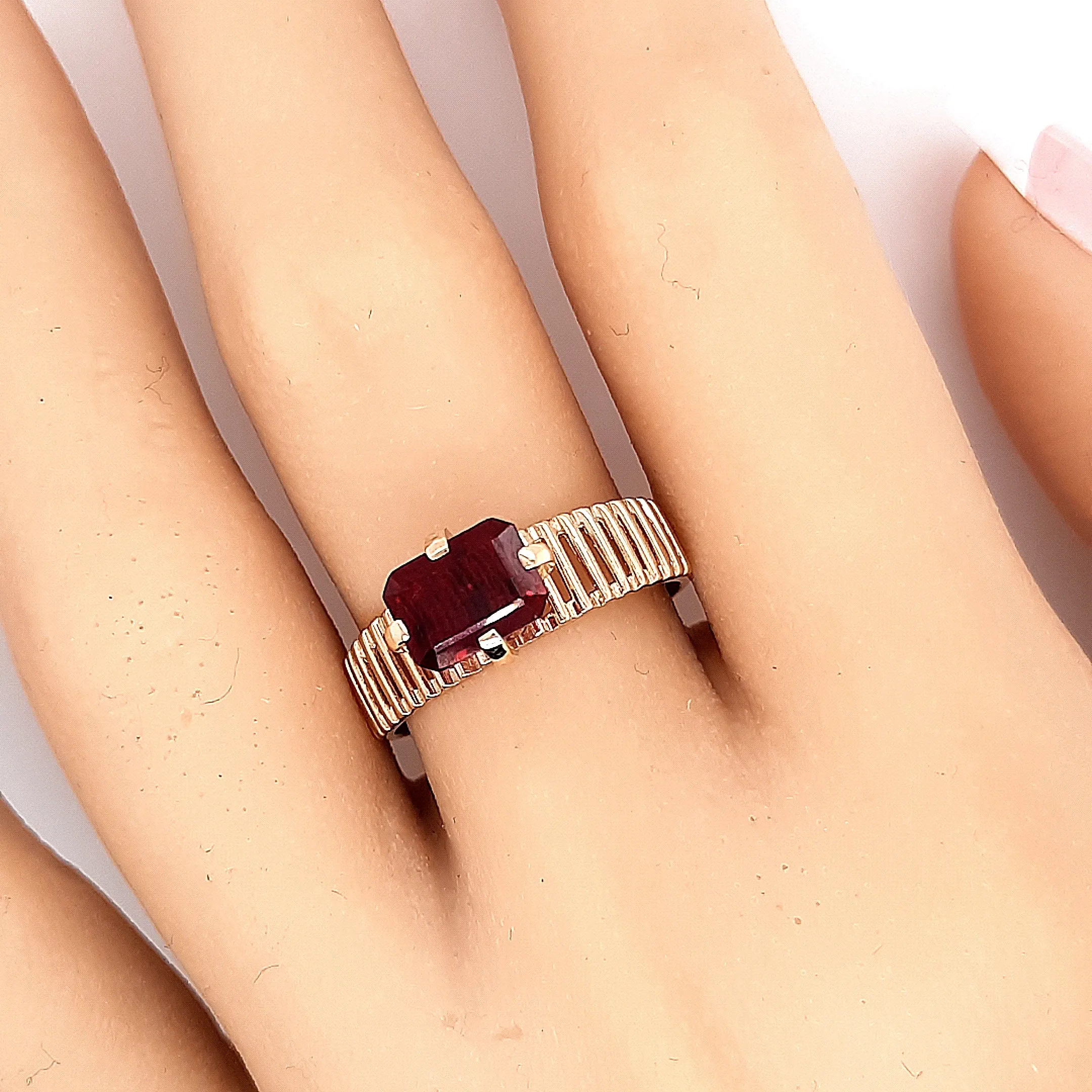 Ruby Yellow Gold Dress Ring