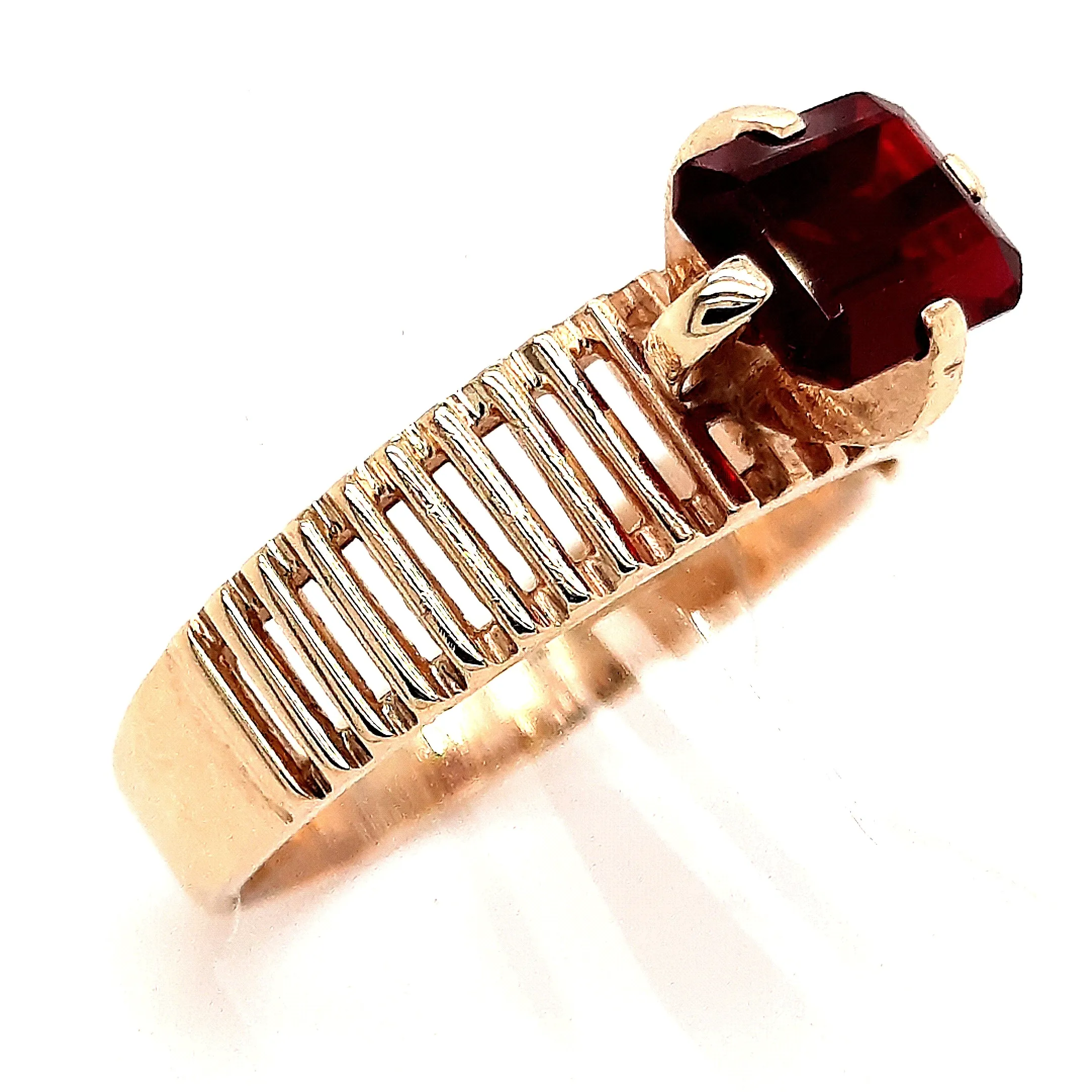 Ruby Yellow Gold Dress Ring