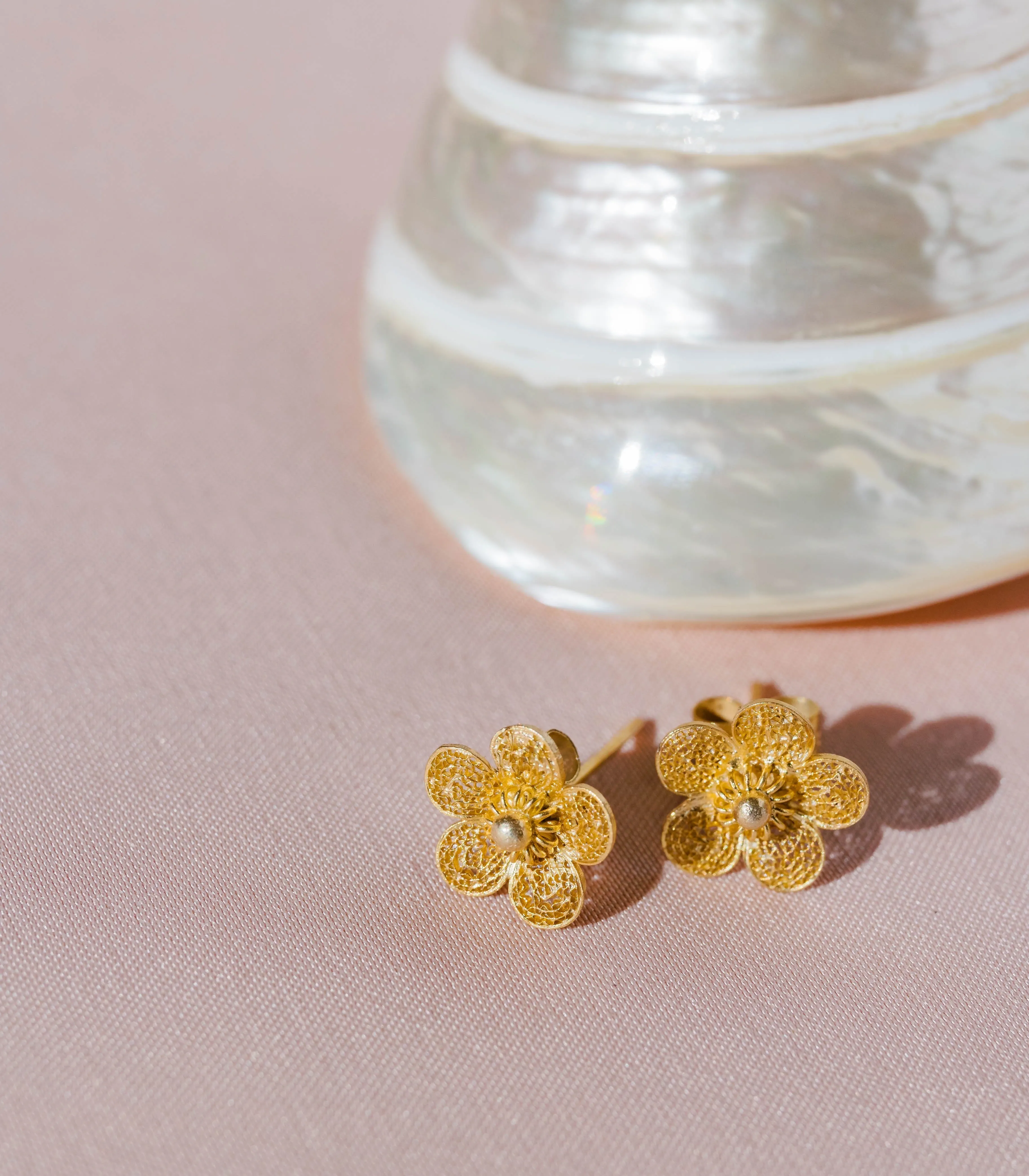 Sampaguita Filigree Stud Earrings