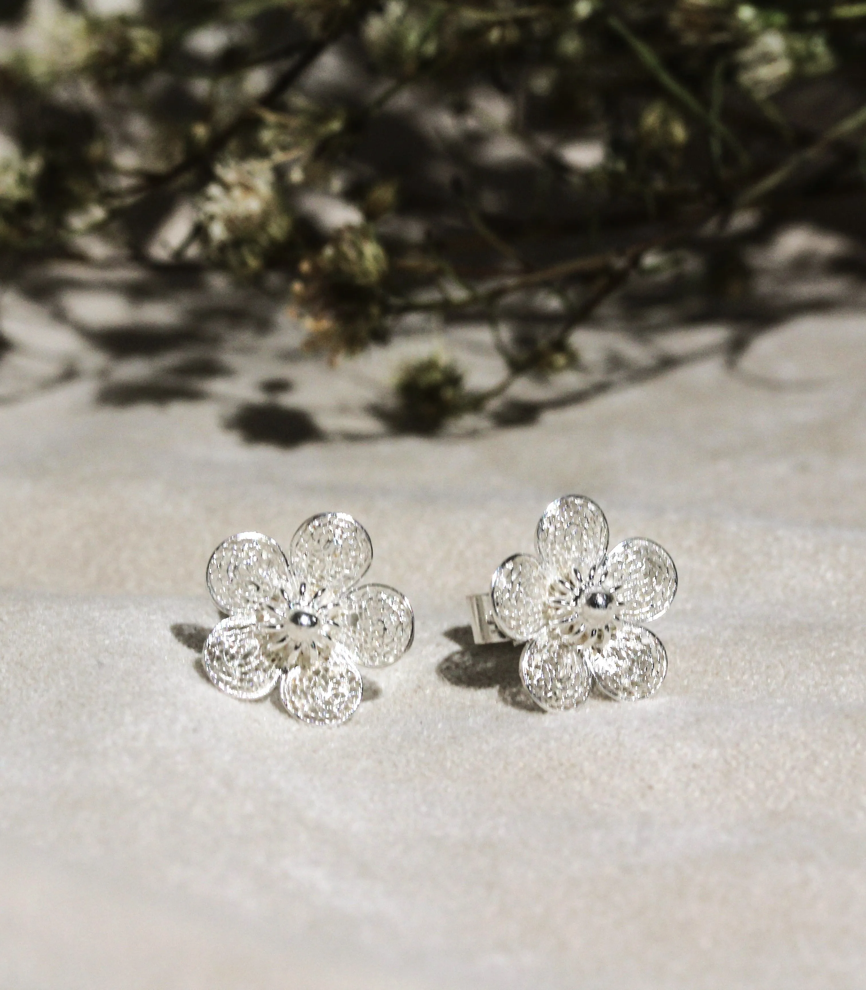 Sampaguita Filigree Stud Earrings