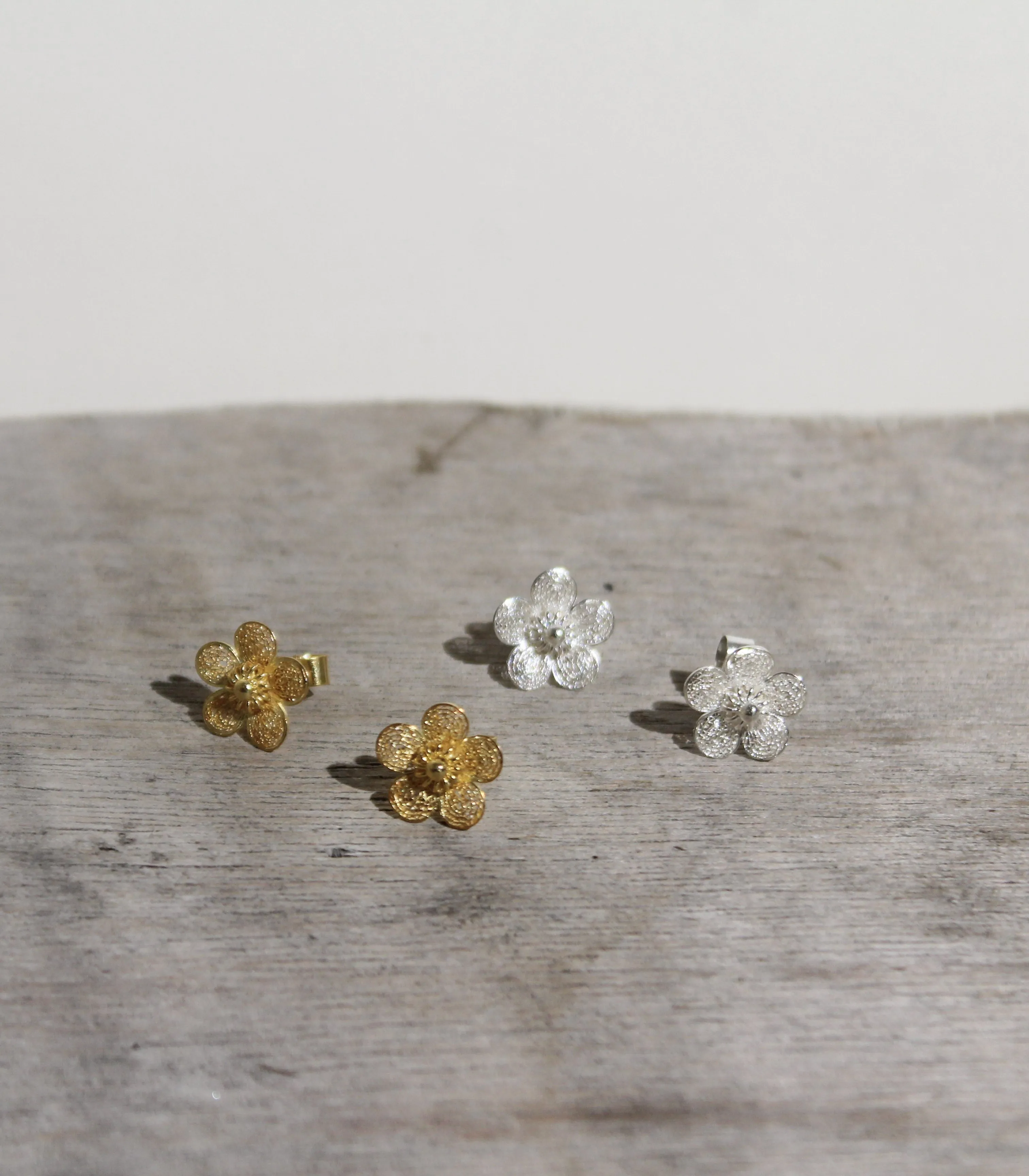 Sampaguita Filigree Stud Earrings