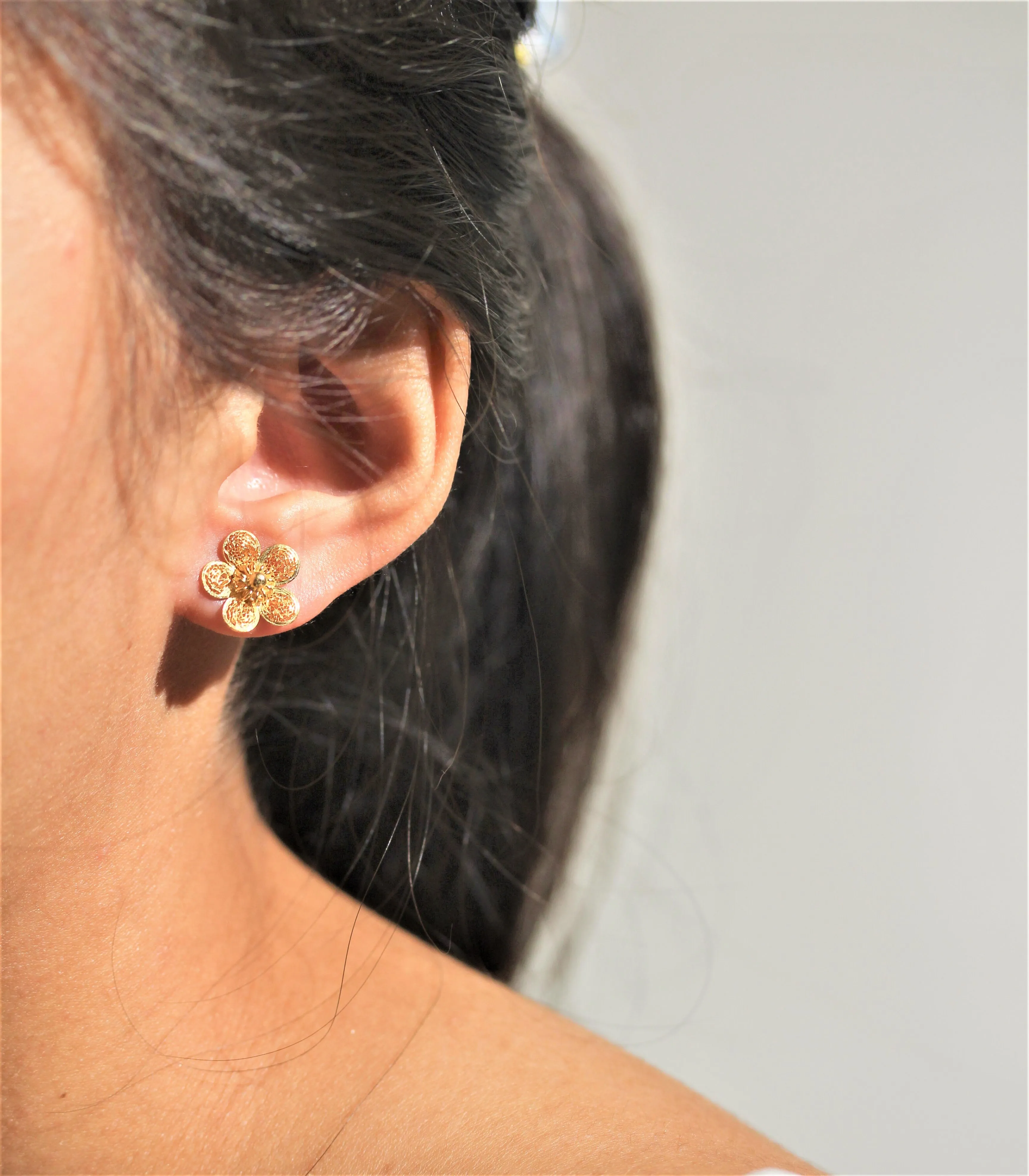 Sampaguita Filigree Stud Earrings