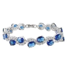 Sapphire Blue Diamonds Luxury Tennis Bracelet