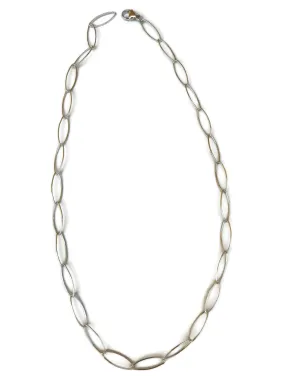 Silver Paperclip Style Chain Necklace