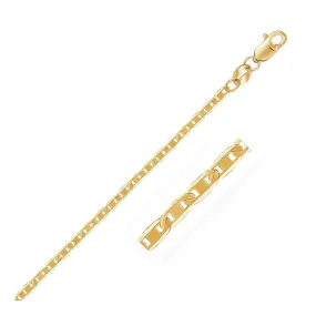 Size: 10'' - 10k Yellow Gold Mariner Link Anklet 1.7mm