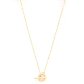 Sodajo Gold Dipped Brass Toggle Clasp Necklace