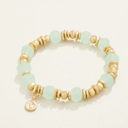 Spartina 449 Poolside Stretch Bracelet - 8mm Sea Foam