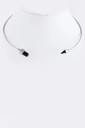 Square Tip Open Collar Necklace