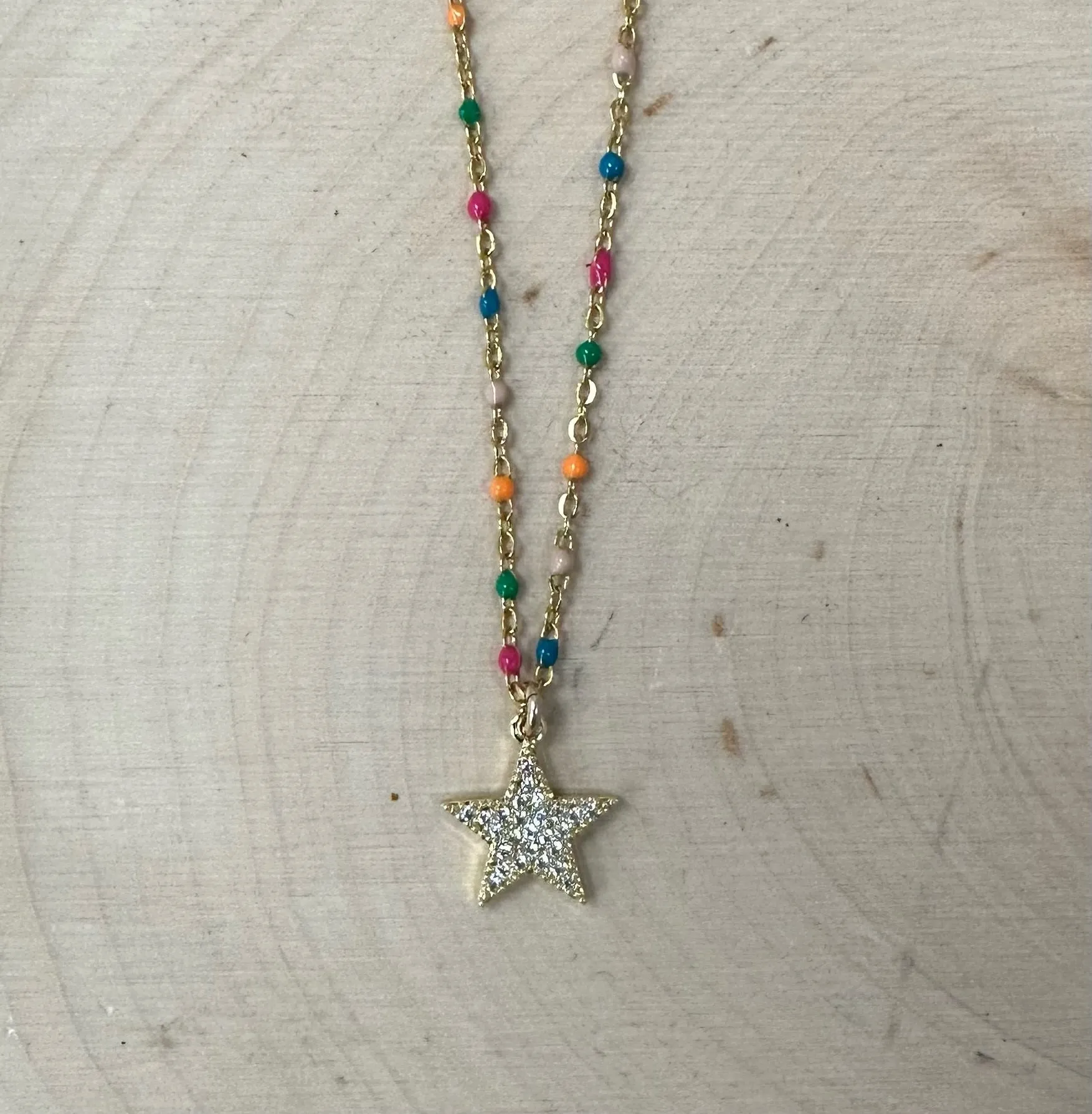 Star Enamel Necklace