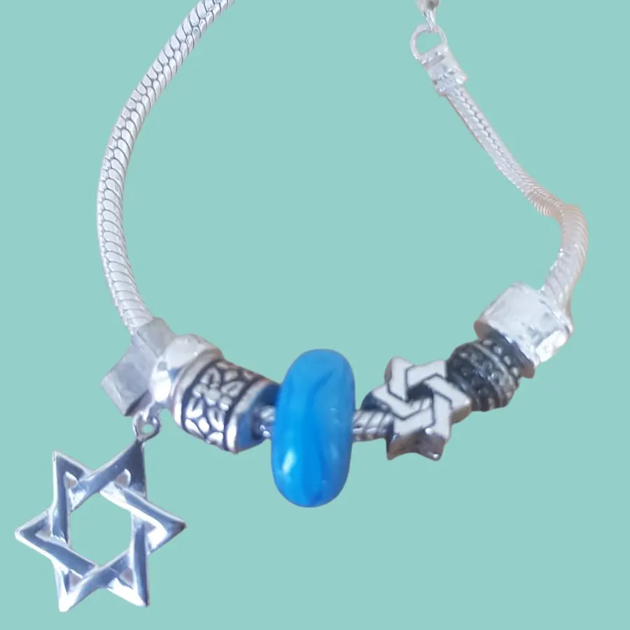 Star of David bracelet for woman, Star of David jewelry