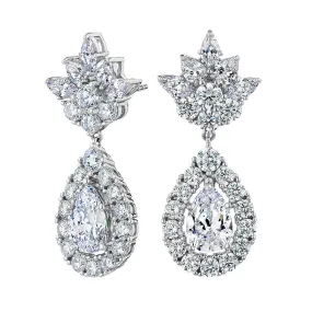 Statement earrings with 7.24 carats* of diamond simulants in sterling silver