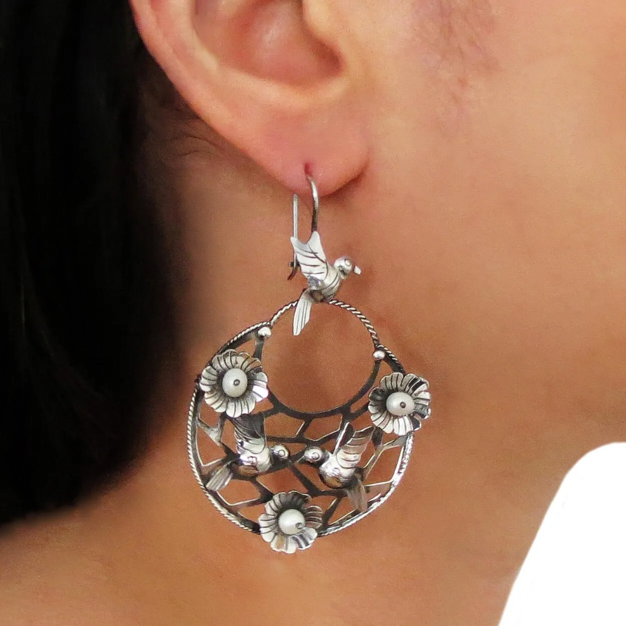 Sterling Silver Chandelier Earrings