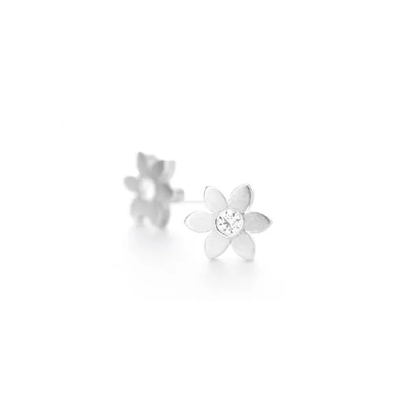 Sterling Silver Flower Stud Earrings