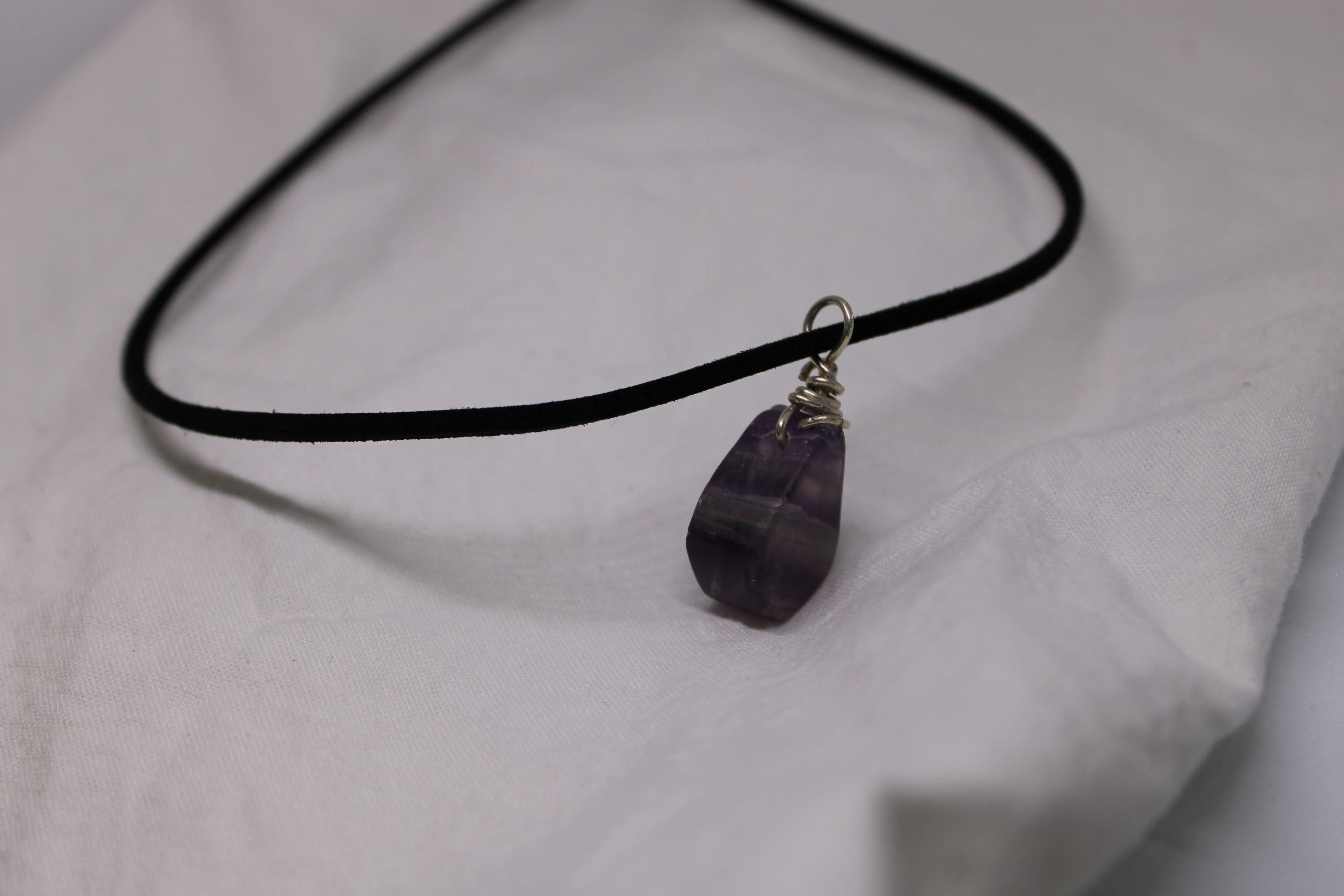 Sterling Silver Fluorite Simple Necklace Jewelry