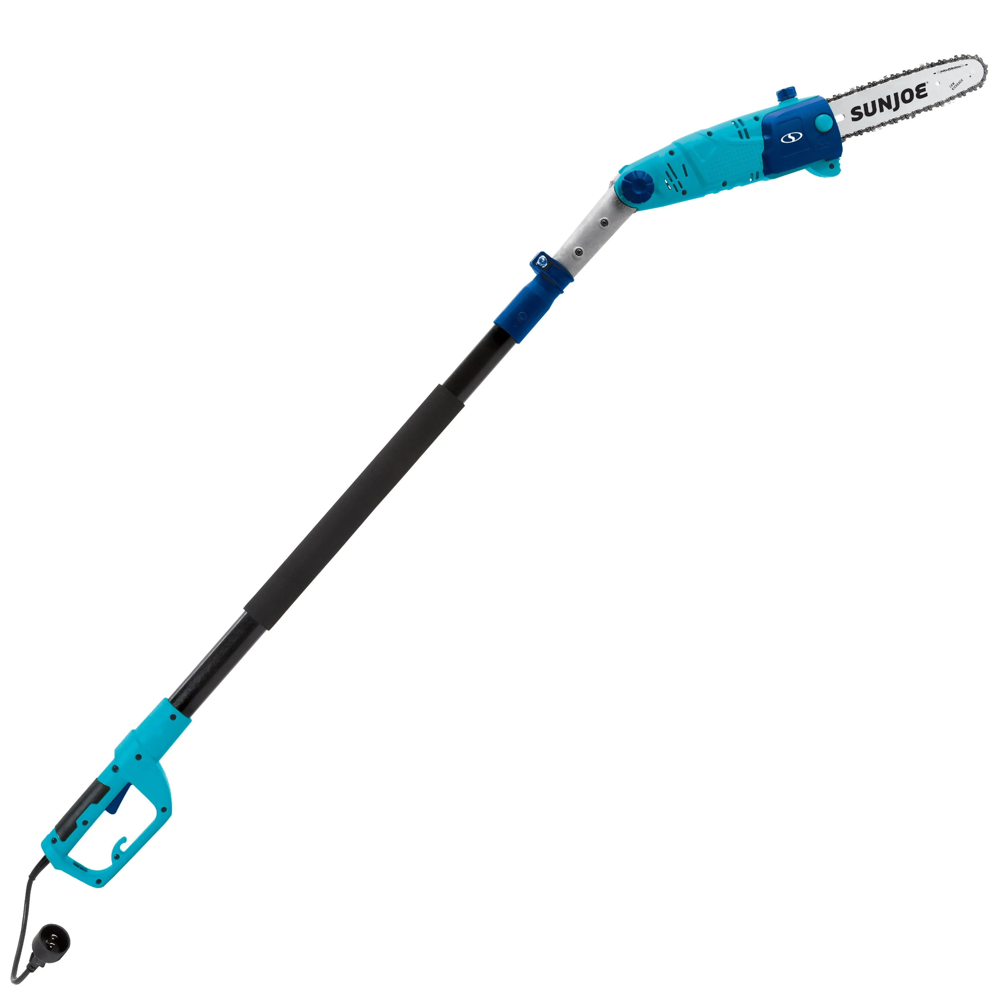 Sun Joe SWJ803E-BLU Electric Multi-Angle Pole Chain Saw | 10 inch | 8.0 Amp (Sky Blue)