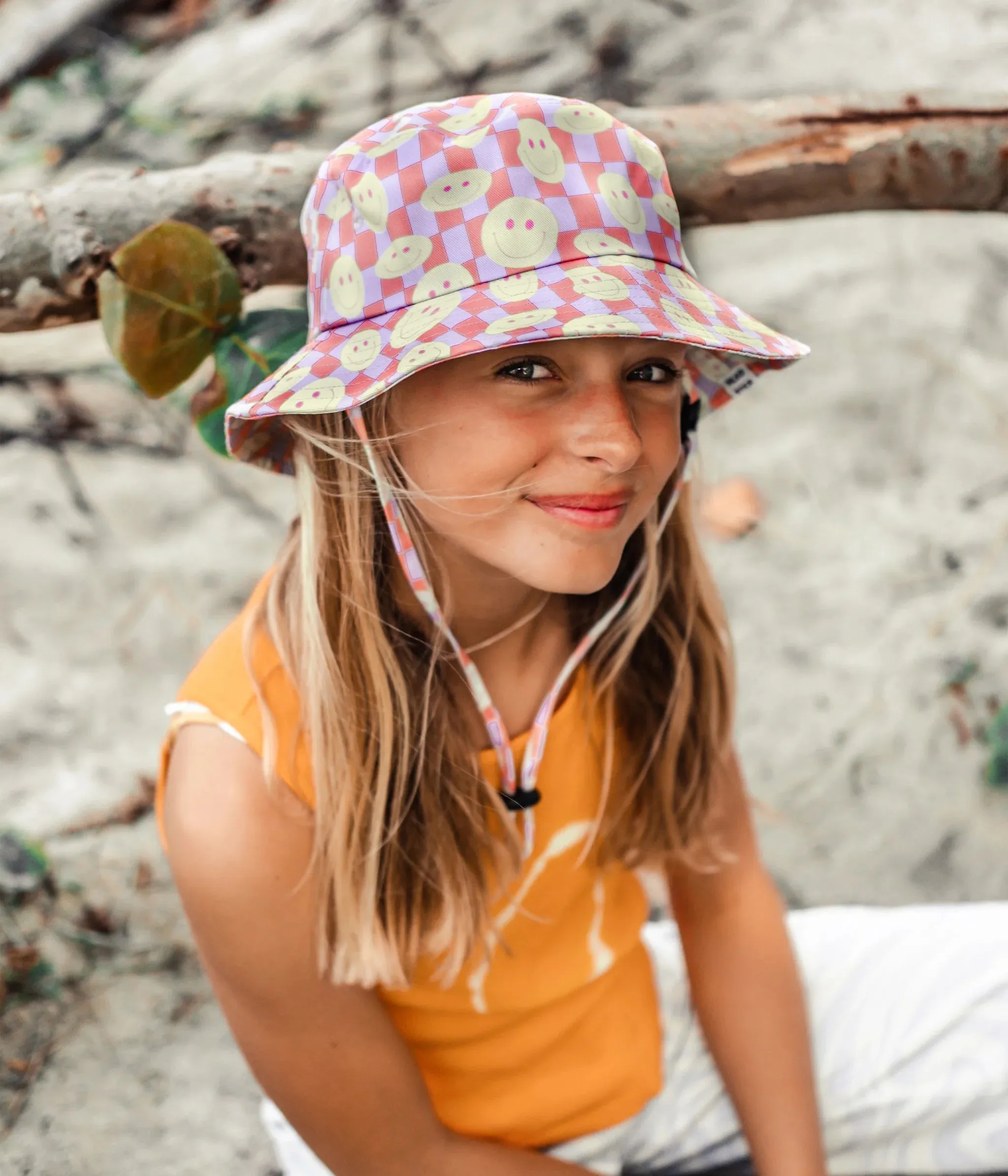 The Smiley Bucket Hat - Cadmium Orange - BABY