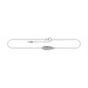 Thomas Sabo Sterling Silver Feather Anklet AK0013-637-21-L27v