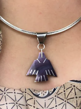 Thunder bird wampum necklace