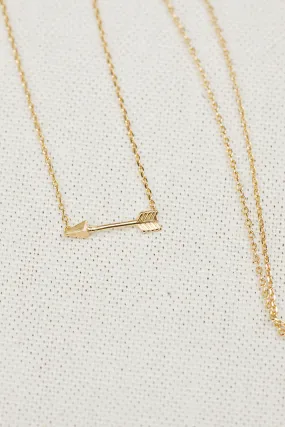 Tiny Gold Arrow Necklace