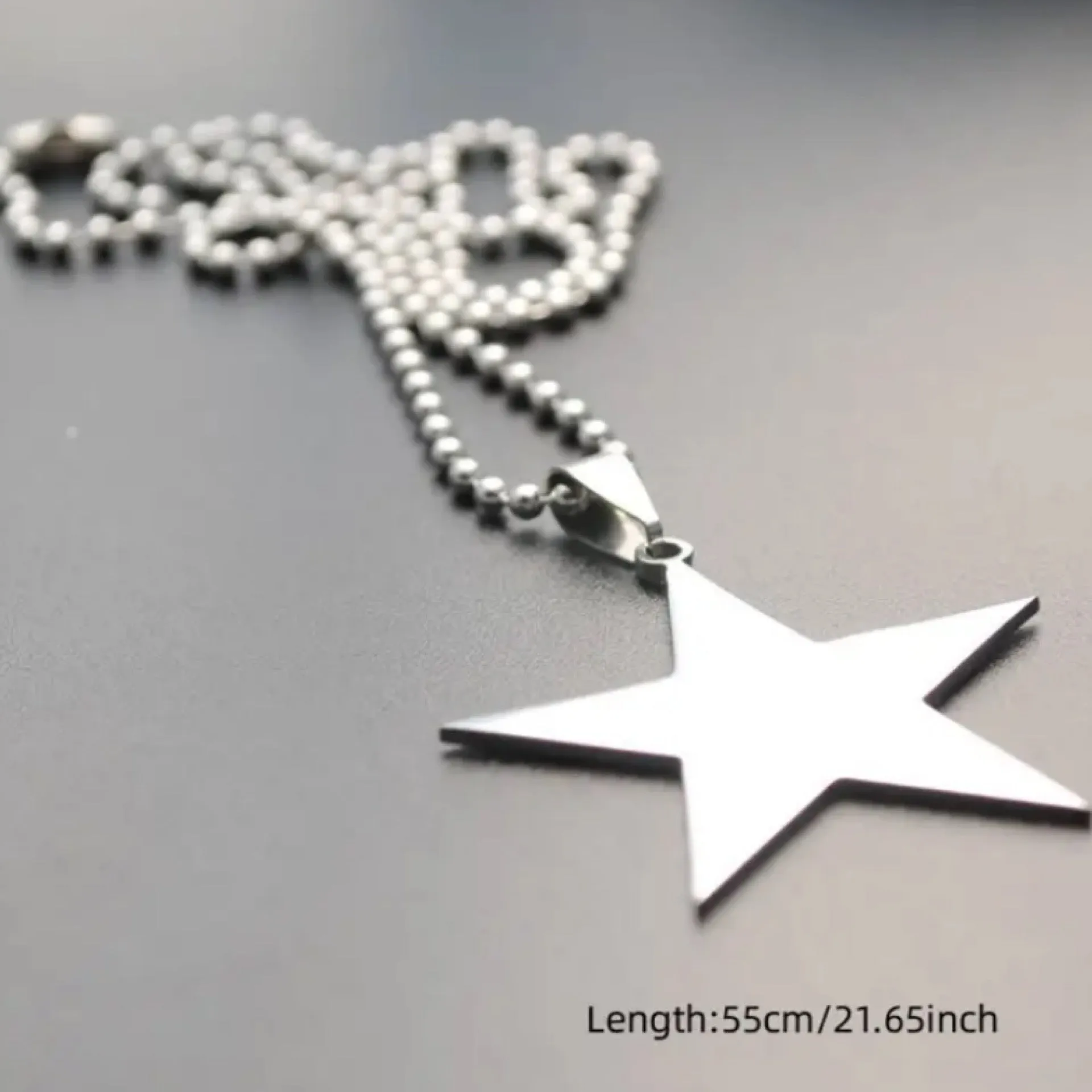 Titanium Star Pendant Necklace