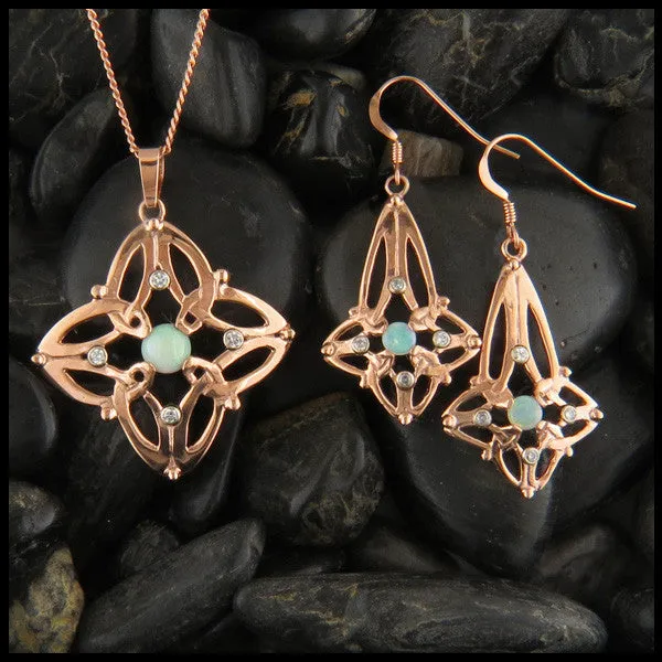 Trinity Star Set with Opals and Diamonds