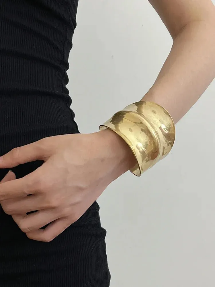 Vintage Brushed Metal Cuff Bracelet