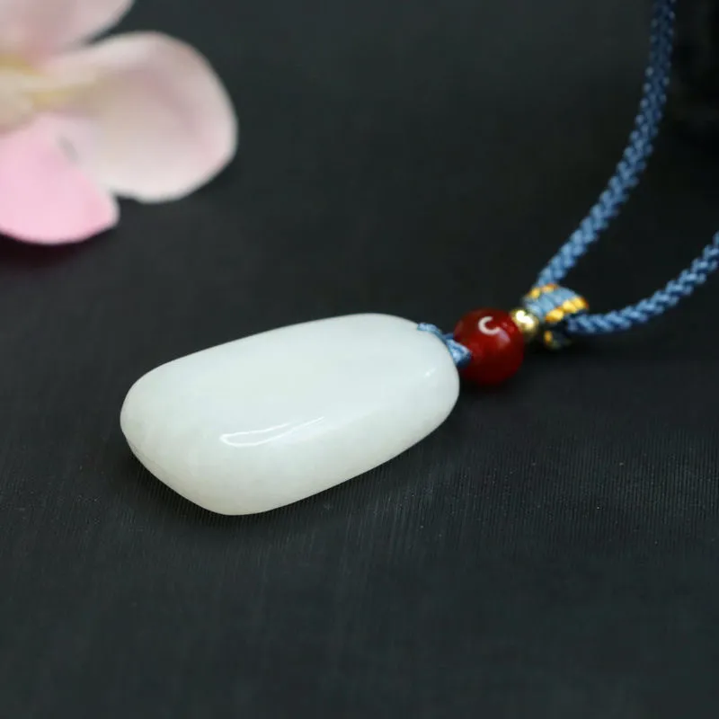 White Jade Fortune Necklace from Planderful Collection