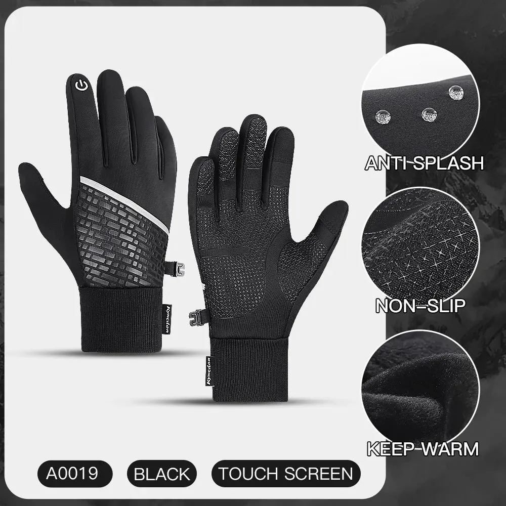 Winter Gloves Warm Touchscreen Full Finger Cycling Gloves Waterproof Sport Gloves Bike Skiing Motorcycle Riding