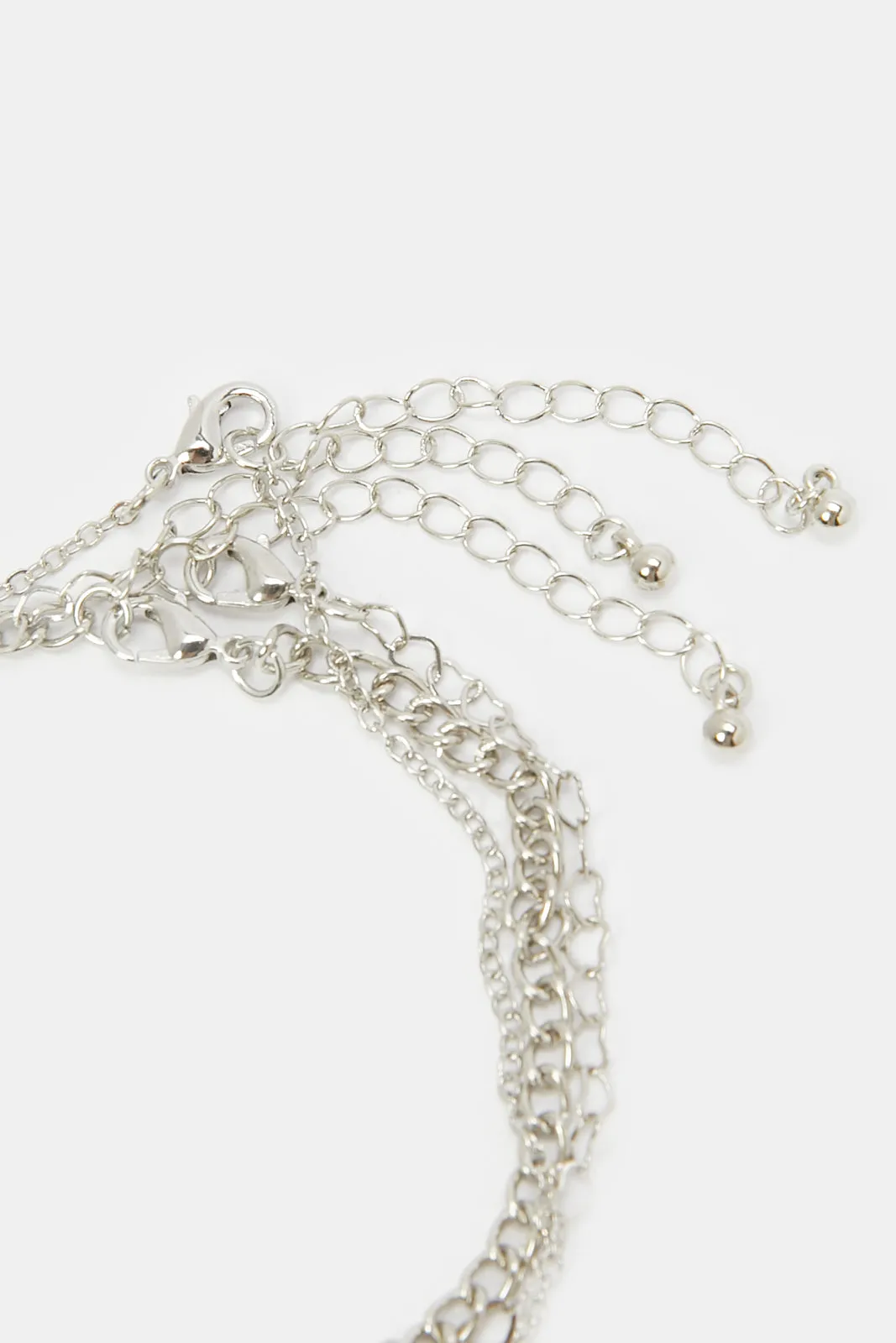 Women Silver Embellished Anklet