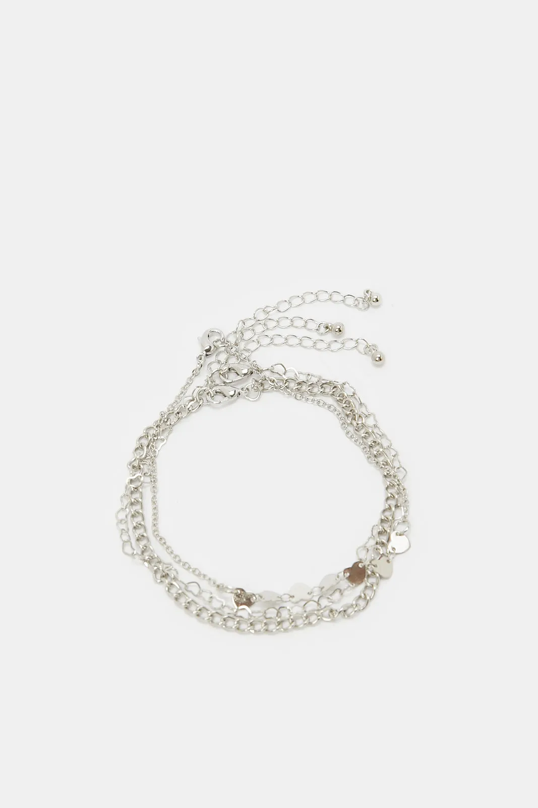 Women Silver Embellished Anklet